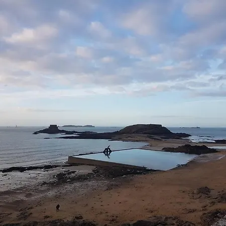 Vue Mer Pour Une Escale En Baie Du Mt-St-Michel Cherrueix Extérieur photo